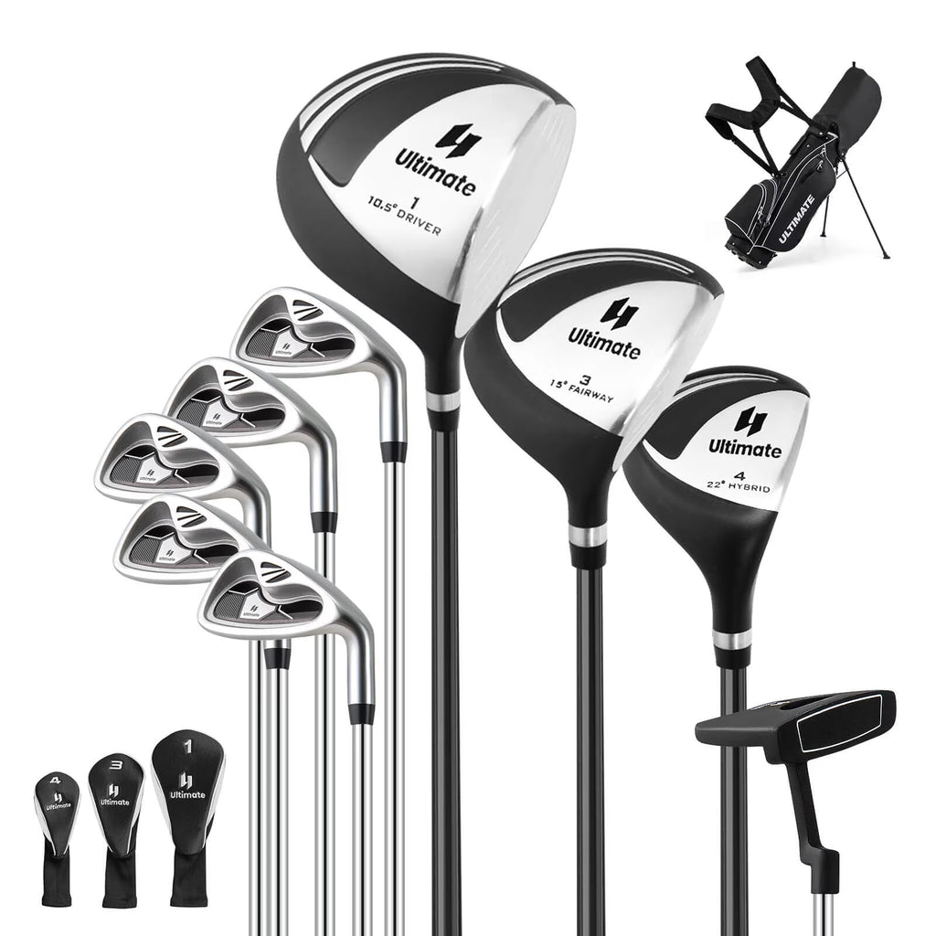 Costway Men's Complete Golf Club Set 10 Pieces With 460cc Alloy Driver