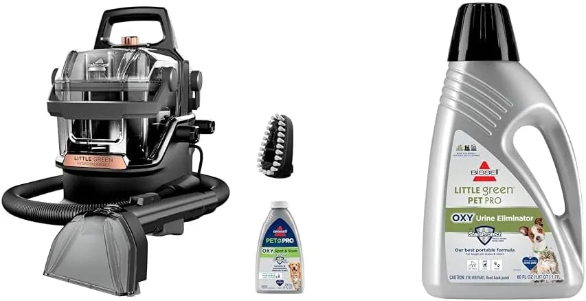 Bissell Little Green HydroSteam Portable Carpet And Upholstery Cleaner, Black And Copper Harbor - 3618
