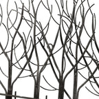 Black Metal Tree Wall Decor - Modern Forest Design Wall Art Sculpture