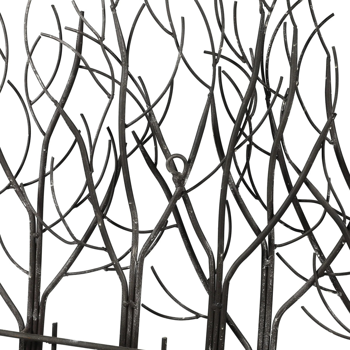 Black Metal Tree Wall Decor - Modern Forest Design Wall Art Sculpture