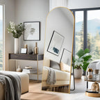 Arched Full-Length Floor Mirror - Standing And Wall-Mounted