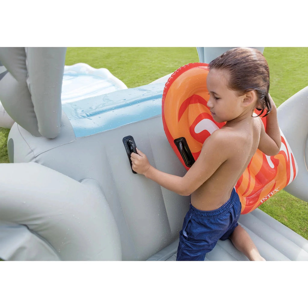 Intex Surf N Slide Inflatable Water Slide, 15-Foot, With 2 Surf Riders And Electric Air Pump