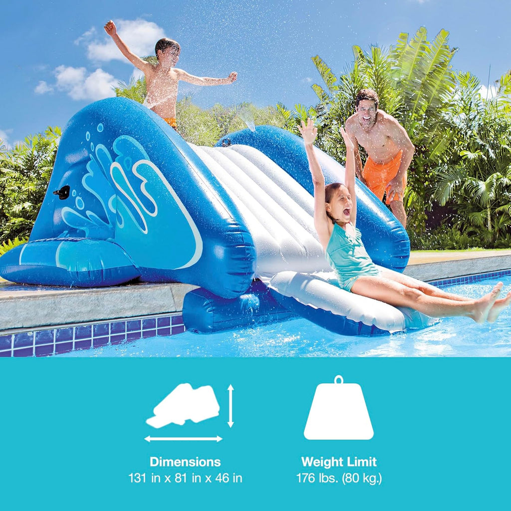 Intex Kool Splash Inflatable Water Slide With Built-In Sprayers, 131 x 81 x 46 inches