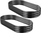 Land guard Galvanized Raised Garden Bed Kit, 10x4x1ft, 2-Pack