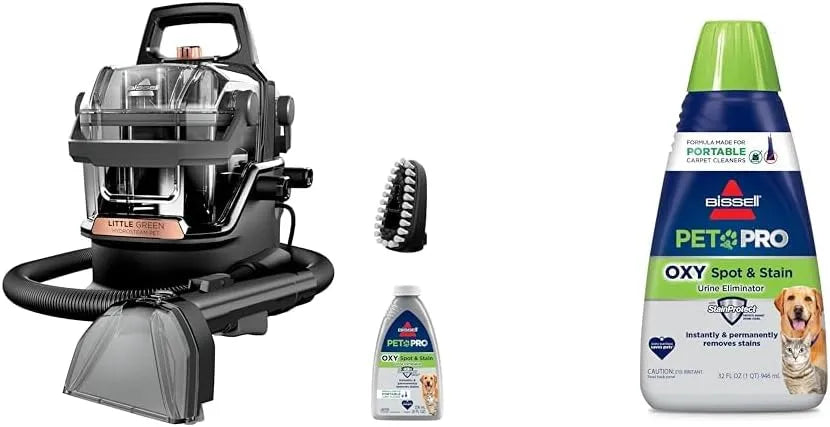 Bissell Little Green HydroSteam Portable Carpet And Upholstery Cleaner, Black And Copper Harbor - 3618