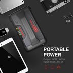 LOKITHOR 2000A 20000mAh 12V Jump Starter With 150 PSI Air Compressor - JA301