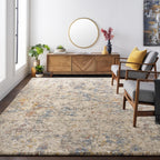 Mid-Century Medallion Area Rug - Brown