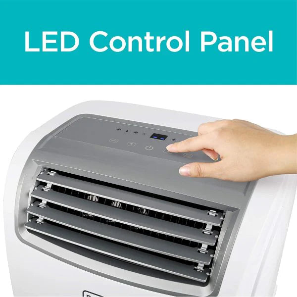 BLACK+DECKER Portable Air Conditioner With Heat And Remote Control, 14,000 BTU, White