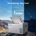 BougeRV 23 Quart Portable Car Refrigerator Freezer, Grey, 12/24V DC - CR22