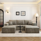 Settab Modular Sectional Sofa, 2 Seater Left-Facing Chaise, Black, 68.9 inch D x 107.5 inch W x 36.3 inch H
