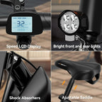 Jasion 14 Inch Folding Electric Bike, 21 Mph, 500W Peak Motor, 270Wh Battery - EB3