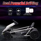 Electric Go-Kart For Kids Ages 8-12, 24V 9Ah Battery, Dual 300W Motors