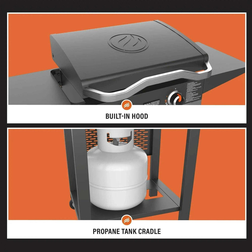 Blackstone Pro Series 2-Burner 22 inch Propane Pedestal Griddle With Hood