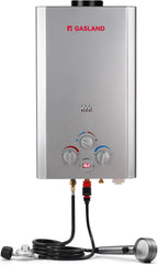 GASLAND Portable Outdoor Propane Tankless Water Heater 6L 1.58 GPM Silver - BE158S