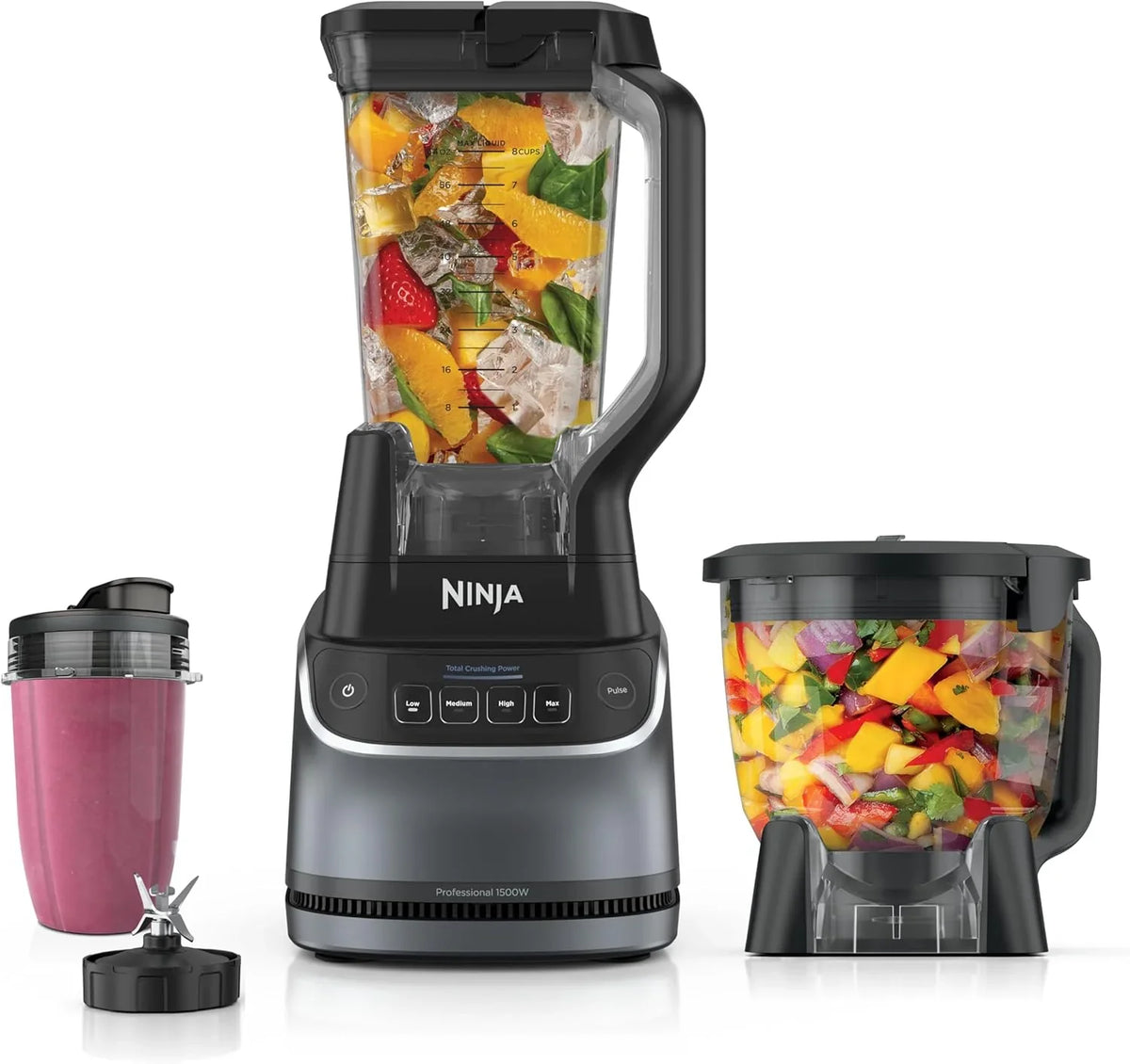 Ninja Blender, Silver, 72 Fluid Ounces, 1800 Peak Watt Motor Base