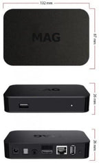 MAG322-W1 IPTV Box Package Of 2 With Built-In WiFi, HDMI Cable, Remote And Power Adapter