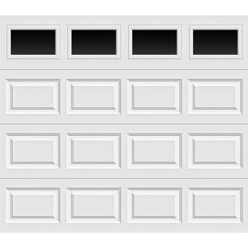 Classic Collection Insulated Garage Door With Plain Windows, 8 ft. x 7 ft. 6.5 R-Value - A768954