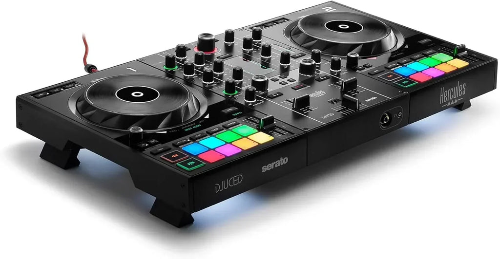 Hercules 2-Deck USB DJ Controller for Serato DJ Lite and DJUCED - DJControl Inpulse 500