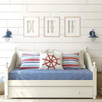 3-Piece Framed Nautical Knots Wall Decor Set, Natural Finish - 14in H x 11in L x 1.25in D