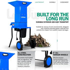 Landworks Electric Leaf Mulcher & Shredder, 120V, 11-Inch Blade, 0.5-Inch Cutting Capacity