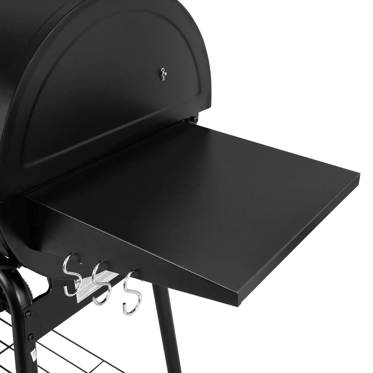 Gourmet 30in Charcoal Grill And Offset Smoker - Black