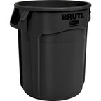 Heavy-Duty Round Trash Can, 20 Gallon, White, 6 Pieces Per Set