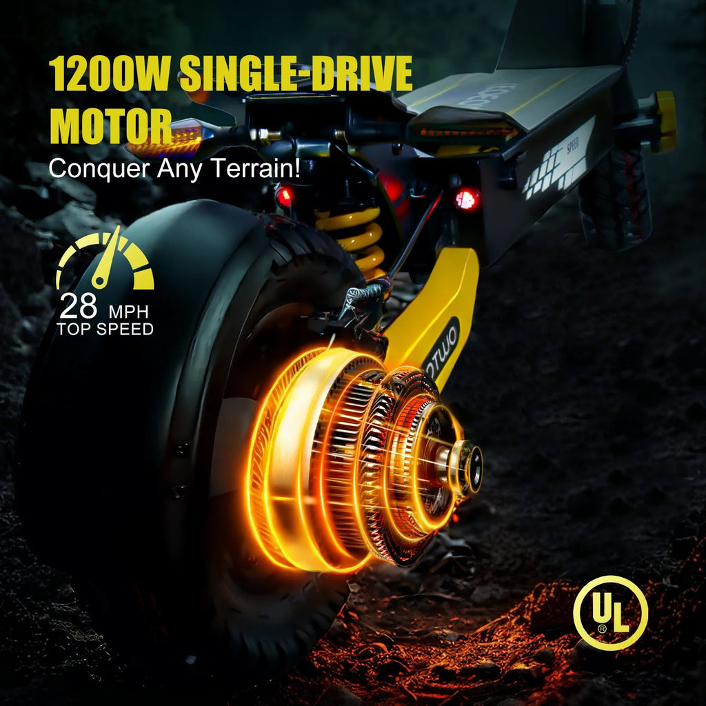 Off Road Electric Scooter For Adults, 1200W, 11 in Tires, 330 lb Load - GT06