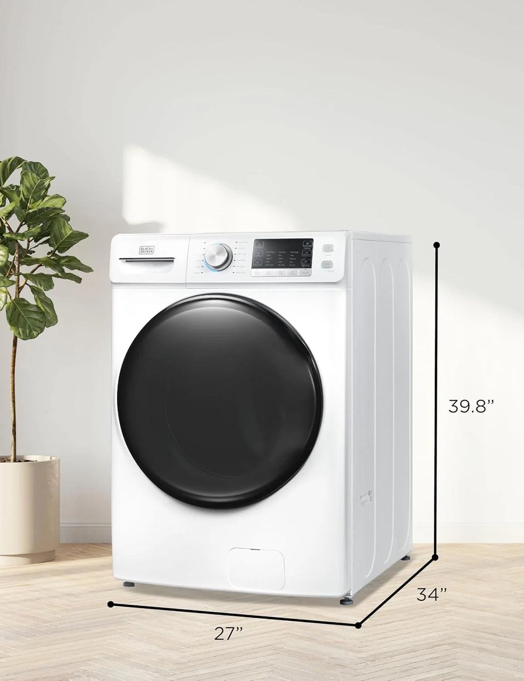 Black and Decker Portable Washer, 0.9 Cu. Ft., 6.6 lb Capacity, White - BPWM09W