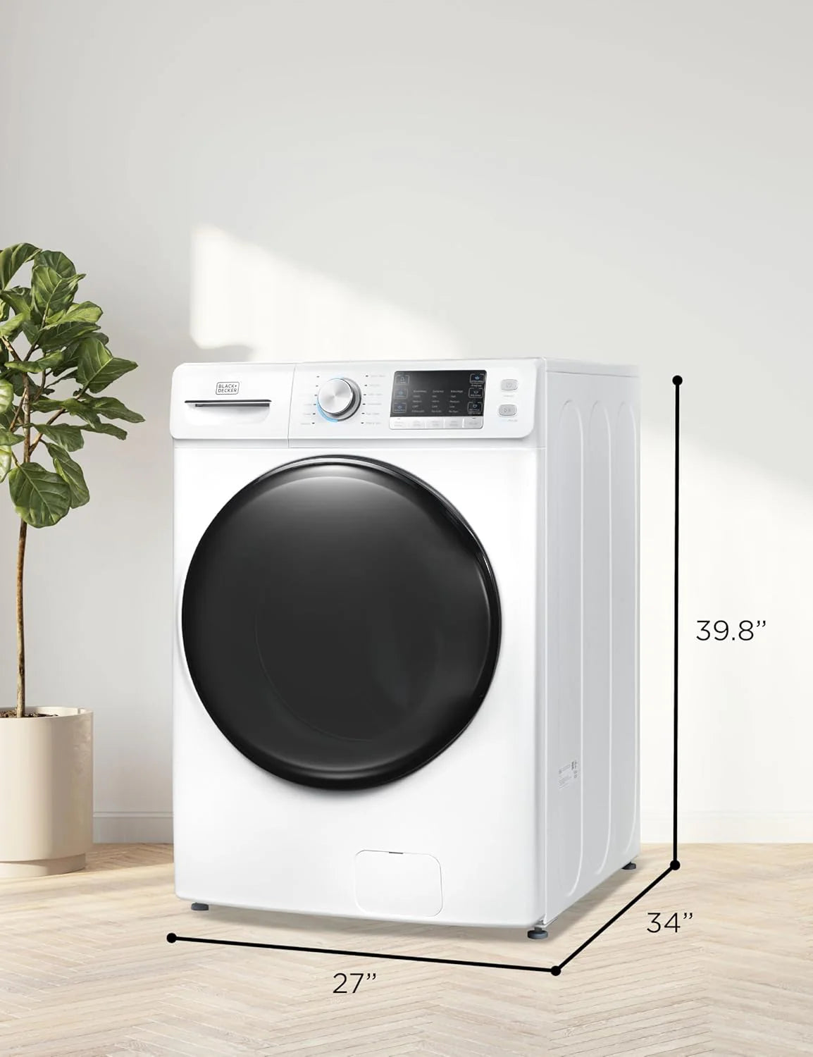 Black and Decker Portable Washer, 0.9 Cu. Ft., 6.6 lb Capacity, White - BPWM09W