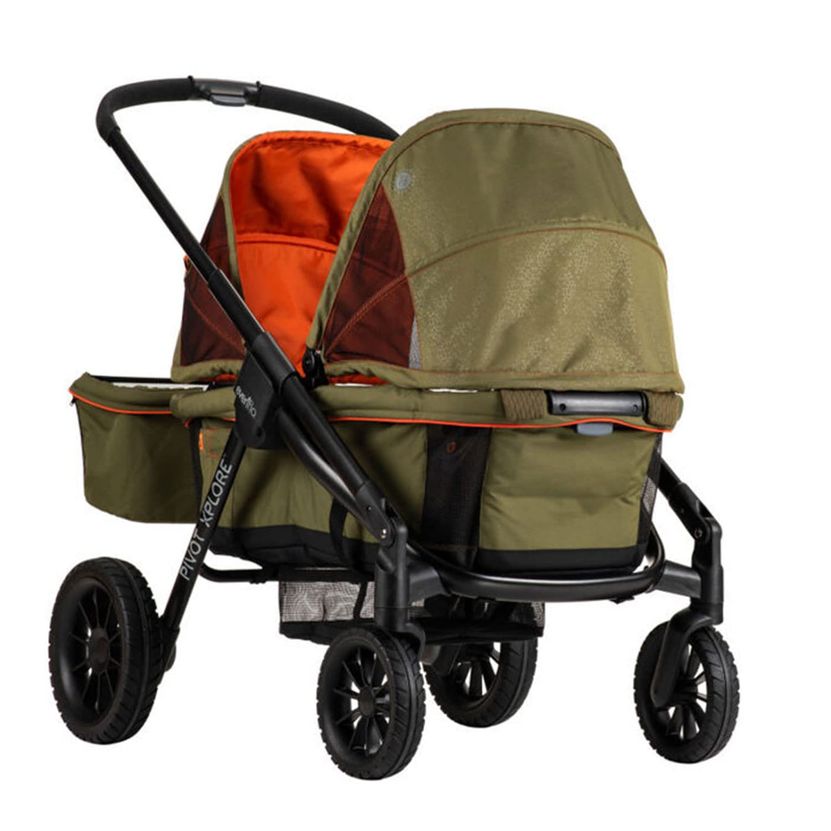 2-in-1 All-Terrain Baby Stroller Wagon With Canopy And Storage - Gray