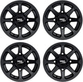 RockTrix ATV UTV SxS Wheels 15x7 4x137 4+3 Offset Matte Black Set Of 4 - RT102