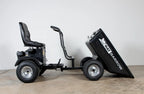 Rat Barrow Ride-On Wheelbarrow, Black, 150 Ltrs, 200kg Capacity, 98cm Wide, 2.3m Long