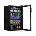 NewAir Beverage Refrigerator Cooler, 126 Cans, Stainless Steel, Right Hinge Glass Door - AB-1200