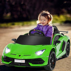 Licensed Lamborghini SVJ Kids Ride-On Car, 12V Battery Powered - Red, White, Black, Green Or Pink