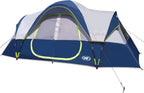 unp 10-Person Camping Tent, 18ft x 9ft x 78in, 2 Rooms, 5 Mesh Windows