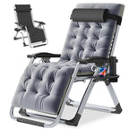 NAIZEA Zero Gravity Lawn Recliner Chairs, 2 Pack, Black