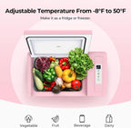 BougeRV 23 Quart Portable Car Refrigerator Freezer, Grey, 12/24V DC - CR22