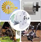 12,000W Low-RPM Permanent Magnet Gearless Generator for Wind and Water Turbines - 12V/24V/48V/120V/220V