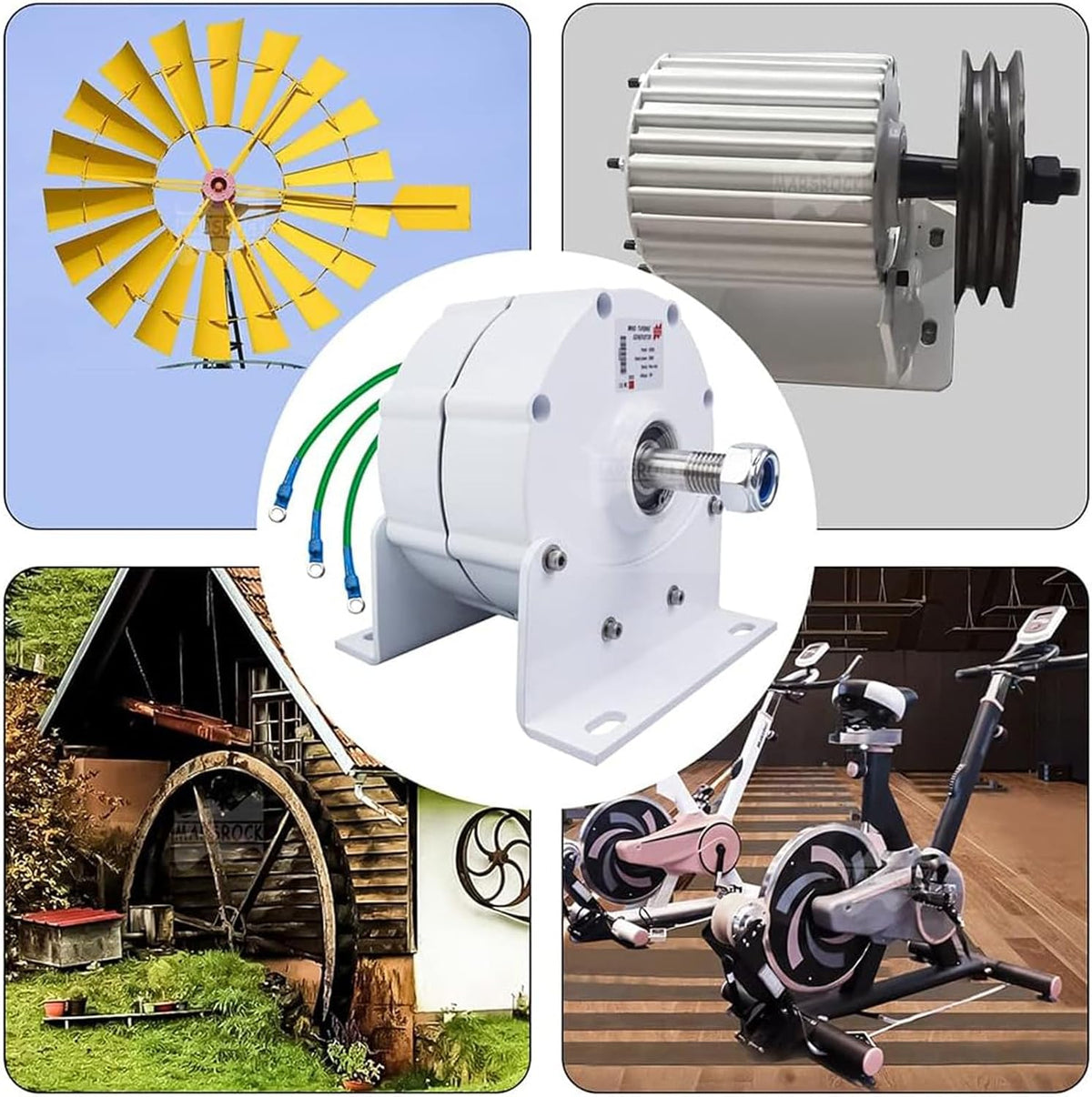 12,000W Low-RPM Permanent Magnet Gearless Generator for Wind and Water Turbines - 12V/24V/48V/120V/220V