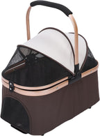 Three-in-One Foldable Pet Travel Backpack Cart For Small To Medium Dogs And Cats
