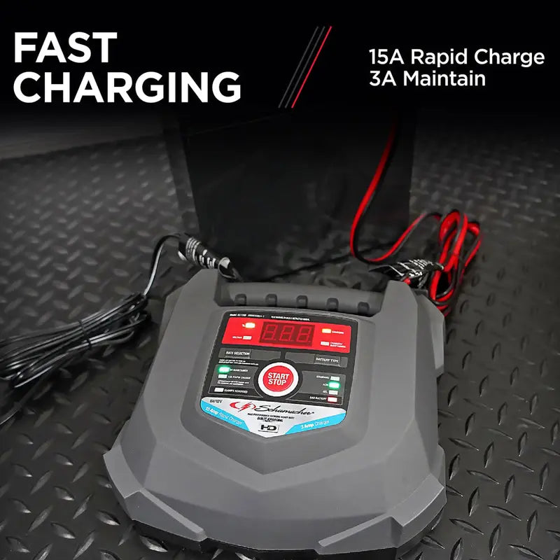 Schumacher 15-Amp 6V/12V Fully Automatic Battery Charger and Maintainer - SC1280