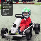 Electric Go-Kart For Kids Ages 8-12, 24V 9Ah Battery, Dual 300W Motors