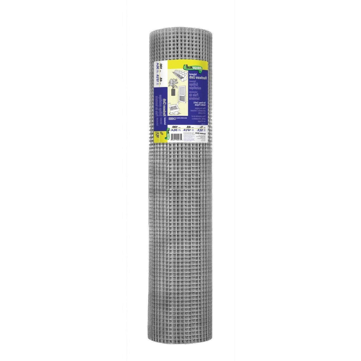 Steel Hardware Cloth 48 in W x 100 ft L, 1/2 in, 19 Gauge