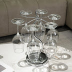 Metal Freestanding Wine Glass Holder Rack - Holds Up To 6 Stemmed Wine Glasses