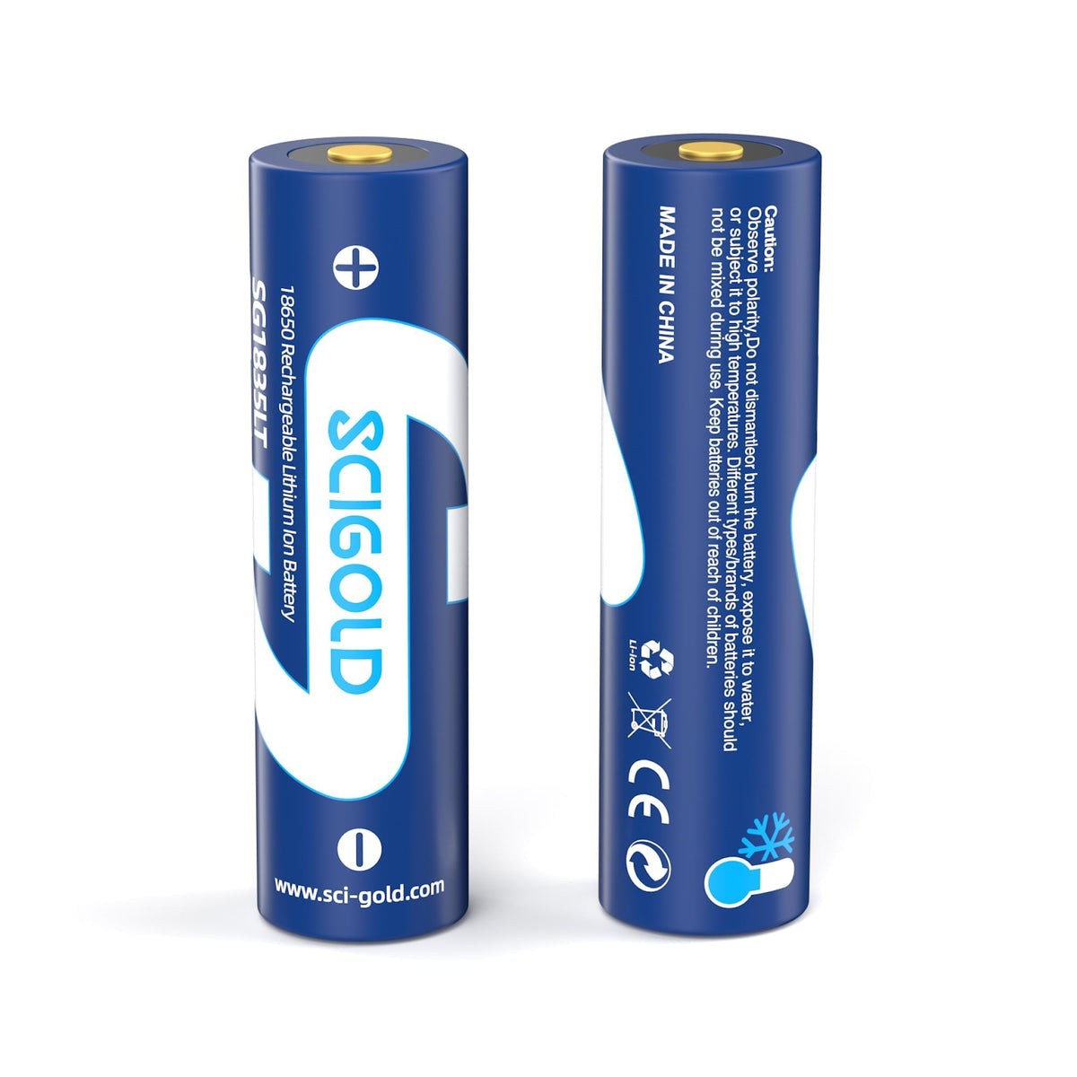 Scigold 18650 Cold Weather Low Temperature 8A Batteries, 2 pcs