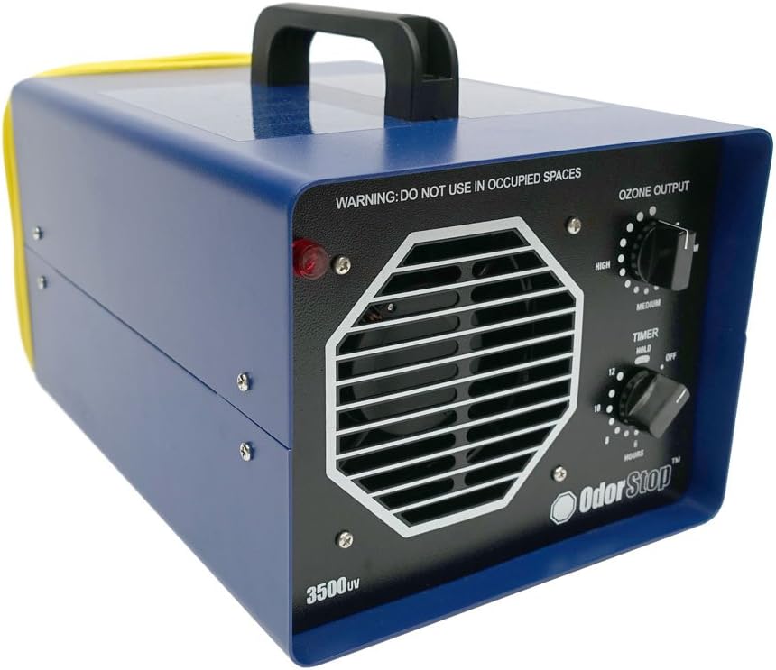 OdorStop Ozone Generator Ionizer, Blue, 2500 Square Feet - OS2500UV