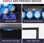 Icyglee Beverage Refrigerator 3.2 Cubic Feet 126 Can Silver - BR-110-IG-02X