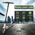 Roinside Electric Scooter, 8.5 in Solid Tires, 350W Motor, Up To 19 MPH, 21-23 Miles - UP12 Plus