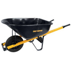 True Temper Steel Wheelbarrow 6 cu. ft. With Never Flat Tire And Steel Handles - R6STFFEC