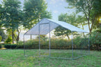 Phonjoroo Metal Chicken Coop With Run Cover, 10 ft L x 6.6 ft W x 6.6 ft H (79.2 in H x 79.2 in W x 120 in D)